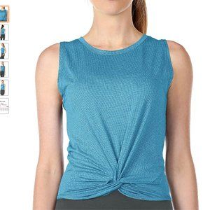 Icyzone Workout Tank Tie Front NWOT Large